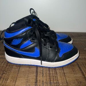 Kids Nike high top sneakers - blue / black